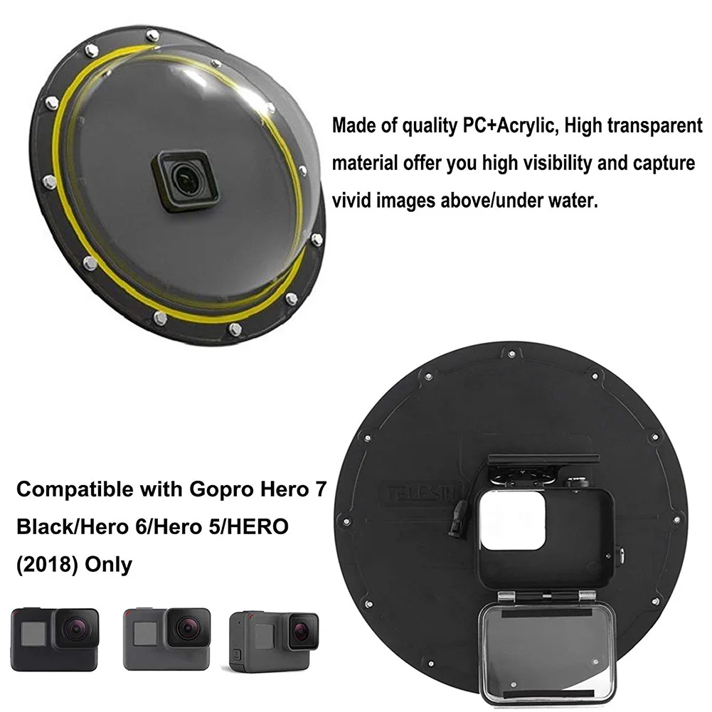 Дайвинг купол порты и разъёмы триггер прочный подводный крышка объектива