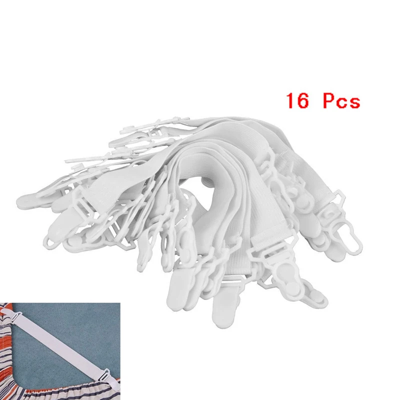 16 Pcs Bed Sheet Nylon Fasteners Clip Mattress Cover Elastic Grippers XB 66 | Дом и сад