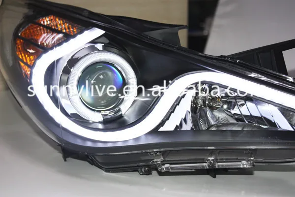 2009-2014 год для Hyundai Sonata YF Соната i45 Ангельские глазки LED Фары автомобиля Налобные