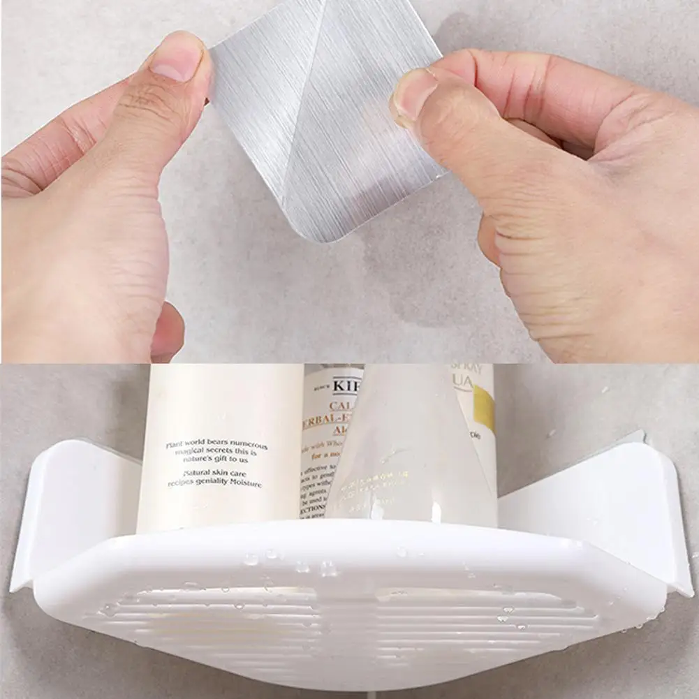 Пластиковая угловая полка для хранения Adeeing с присоской душа органайзер