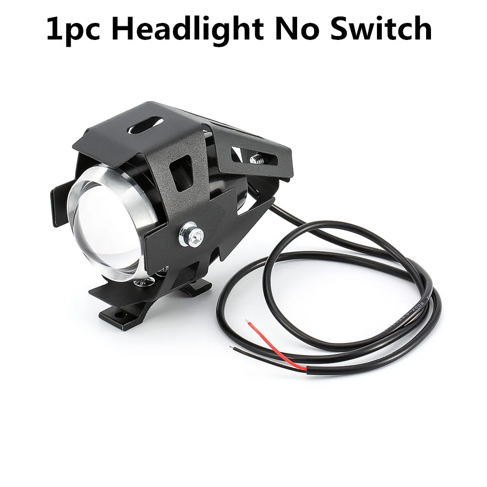 1 light no switch 125 Вт U5 мотоциклетные ангельские глазки головной светильник точечные светильник с DRL вспомогательный яркий белый светодиодный велосипедный фонарь аксессуары для автомобиля рабочий противотуманный светильник - Цвет: 1 light no switch