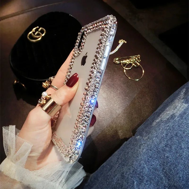 Ayeena Роскошный чехол для телефона ручной работы с бриллиантами Iphone 8 7 7P Bling 3D