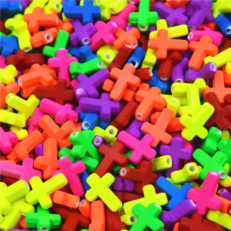 Распродажа 6 форм размеров пластиковые разноцветные бусины для браслета