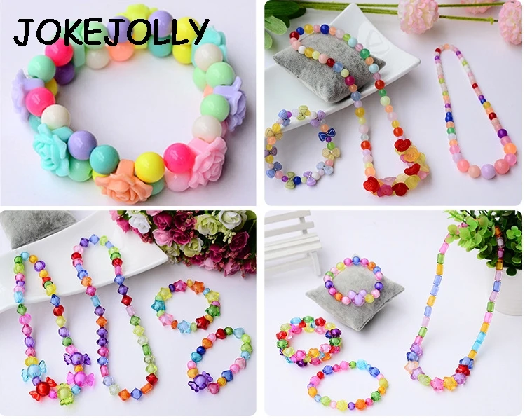 Девочки DIY игрушки для детей Струнные Бусы макияж головоломка игрушки ювелирные изделия ожерелье браслет Строительный набор обучающая игрушка WYQ