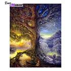 5D алмазная живопись, вышивка крестиком, полноформатная алмазная живопись, домашний декор, сделай сам, абстрактный пейзаж, деревья, алмазная вышивка ASF468