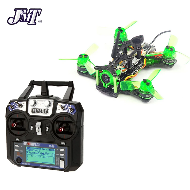 JMT Mantis 85 RTF микро FPV гоночный Квадрокоптер с Flysky 66ch 2,4G AFHDS 2A передатчик с ЖК-дисплеем Радиоуправляемый гонщик Дрон