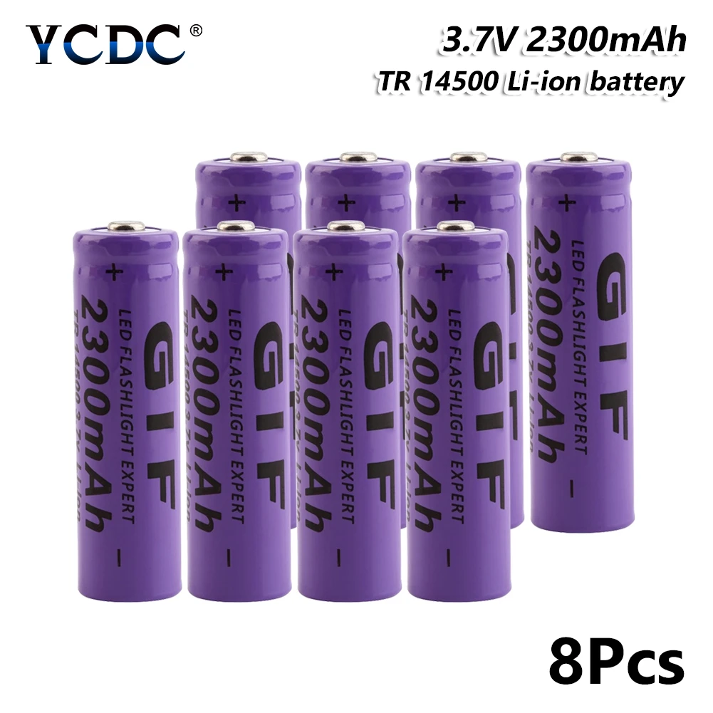14500 сменный литий-полимерный аккумулятор Li-Po, 2300 мА/ч, 3,7 в, аккумулятор, фонарь, мини-вентилятор, геймпад