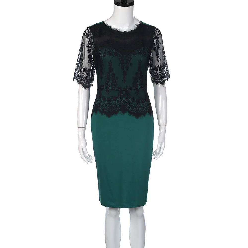 Женское винтажное Кружевное облегающее вечернее платье-карандаш | Женская