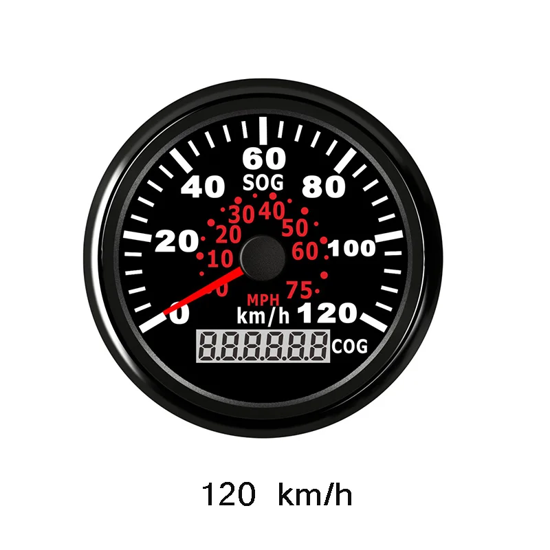 BN 120KMH 85 мм 60KMH gps измеритель скорости одометр IP67 Водонепроницаемый измеритель скорости 120KMH с подсветкой 12 В 24 В подходит для автомобиля грузовика лодки - Цвет: BN 120KMH