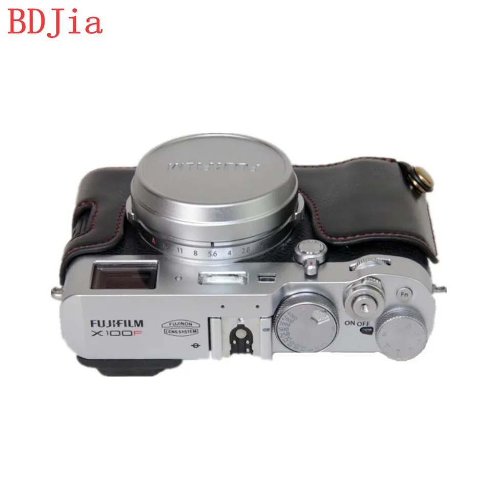 Новая модная сумка для камеры чехол Fujifilm X100F из искусственной кожи половинный