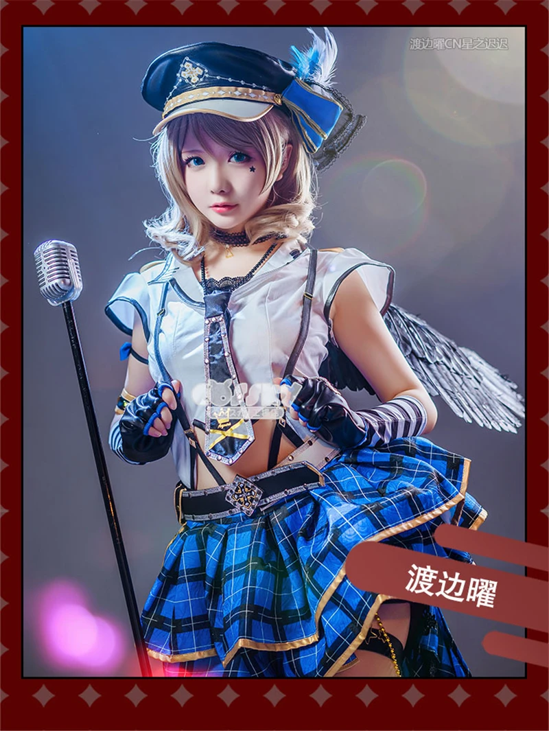 Аниме Love Live Sunshine Aqours Takami Chika Мари Dia панк рок Пробуждение всех участников косплей