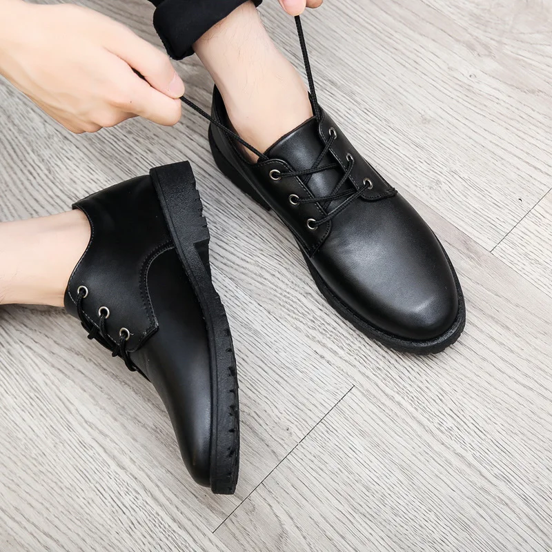 Aleafalling/женские ботинки на шнурках изящные черные из искусственной кожи