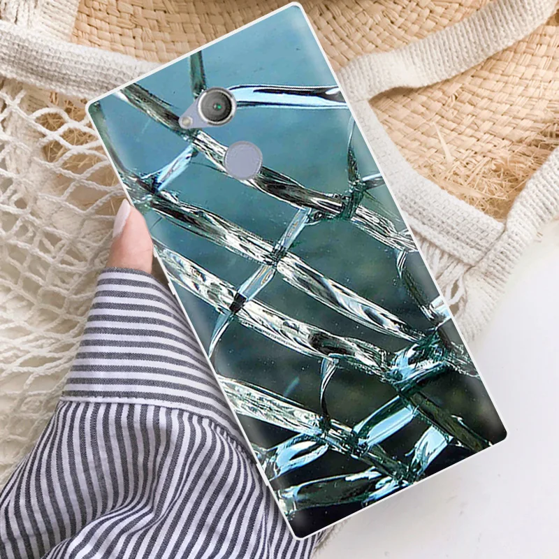 6.0&quot for Sony Xperia XA2 Ultra Transparent Silicone Protective Back Phone Cover Soft Rainbow Case |