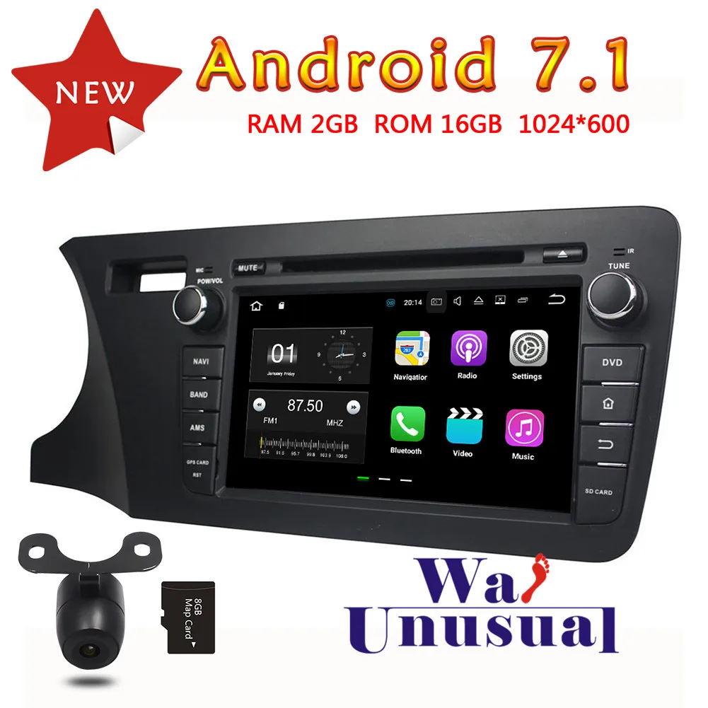 Wanuary 8 дюймов четырехъядерный 16G 2G ram Android 7 1 gps навигация для Honda City 2014 LHD радио плеер