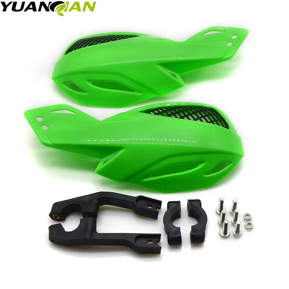 Зеленый Мотоциклетная защита для рук для Kawasaki Suzuki Honda Yamaha KTM SX EXC XCW SMR мото байк квадроциклы 22 мм руль - Цвет: Зеленый