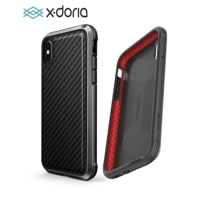 Чехол X Doria для защиты класса люкс iPhone XR XS Max алюминиевый чехол в стиле милитари