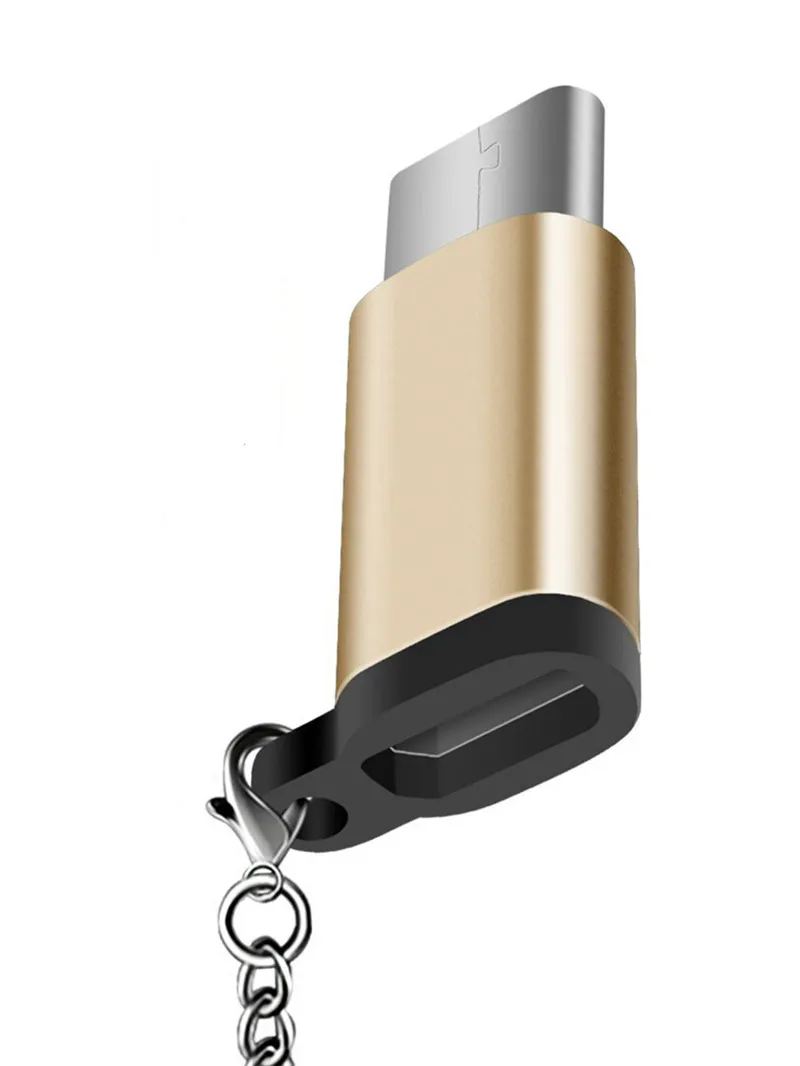 Robotsky type C OTG адаптер Micro USB для type-C конвертер type c кабель зарядного устройства для huawei P20 samsung Galaxy S8 S9 Plus - Цвет: Gold