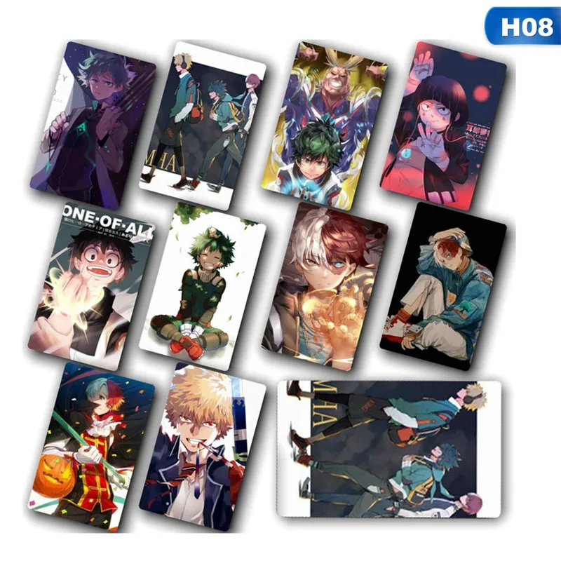 08 10 шт./партия Boku No Hero Academy/My Hero Academy версия новая аниме карточная наклейка игрушка для коллекции анимаций карточная наклейка - Цвет: 08
