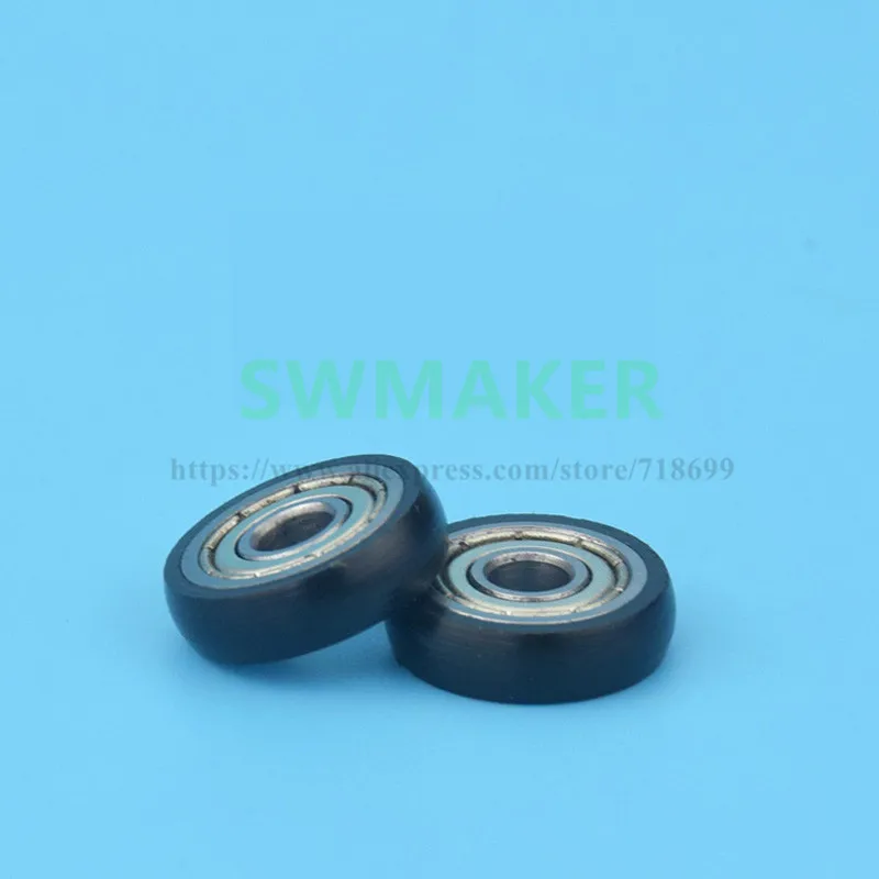 SWMALER 4*14*4 мм arc sphere шкив подшипник резина нейлон/POM/пластиковый инструмент дверь