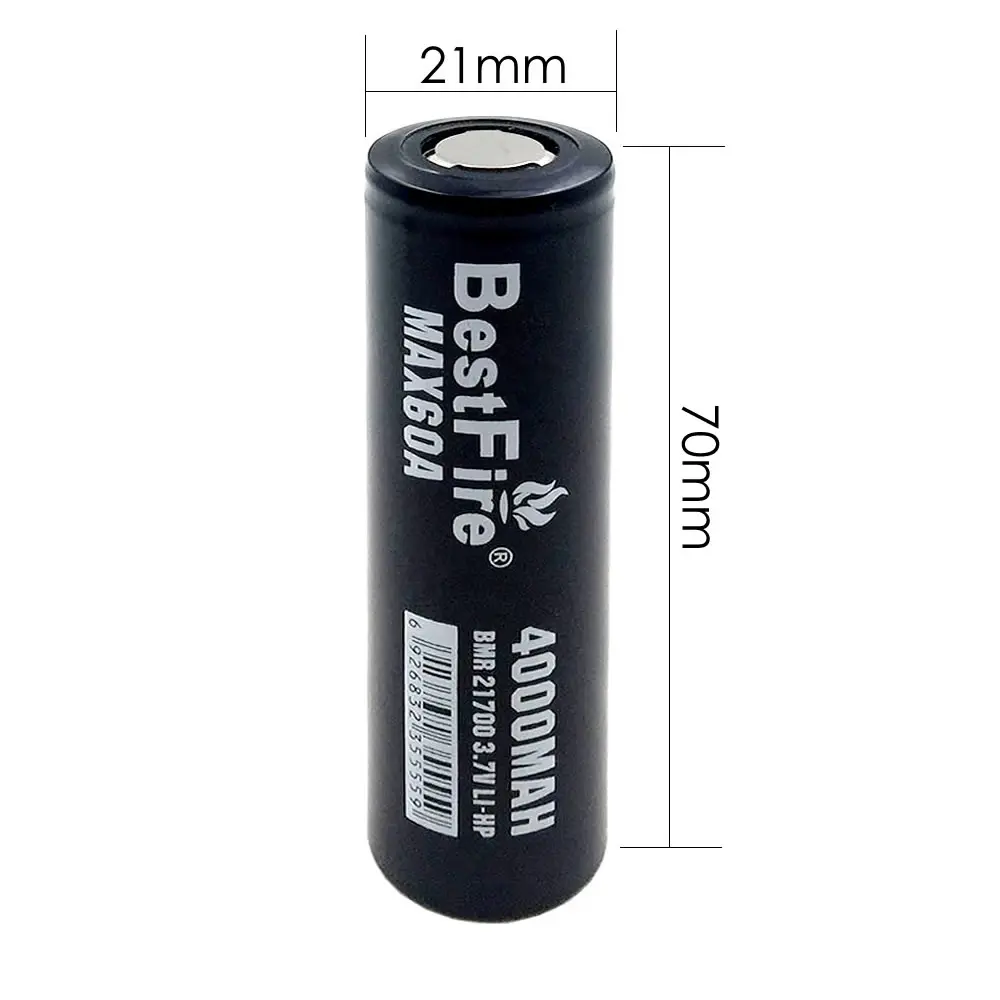 2PCS Bestfire 21700 Battery High Drain 4000mAh 3.7V 60A Rechargeable Li-ion with Storage Box Package for E-Cigarette | Электроника
