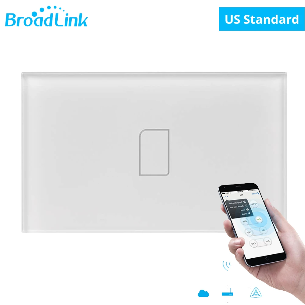 Broadlink TC2 AU US EU Стандартный сенсорный выключатель света 433 белая Панель Умный дом