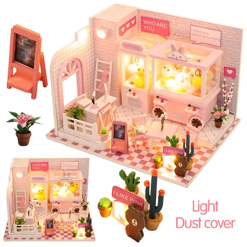 Игрушки для детей DIY Миниатюрный Кукольный домик с легким пылезащитным покрытием