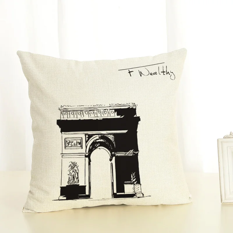 Скандинавский город здания наволочки статуя наволочка &quotСвобода&quot сиденья