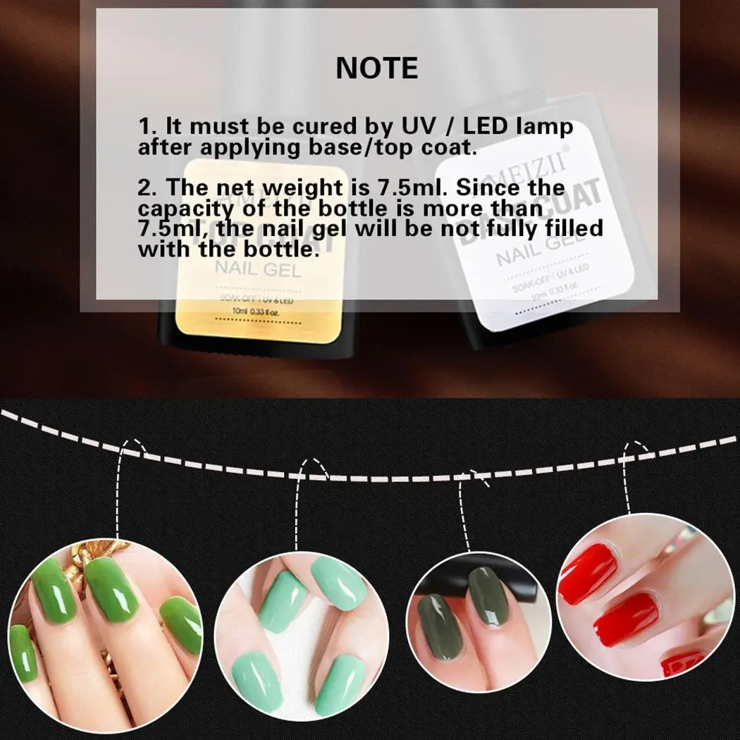 Верхнее основание пальто замочить УФ гель лак для ногтей прозрачный