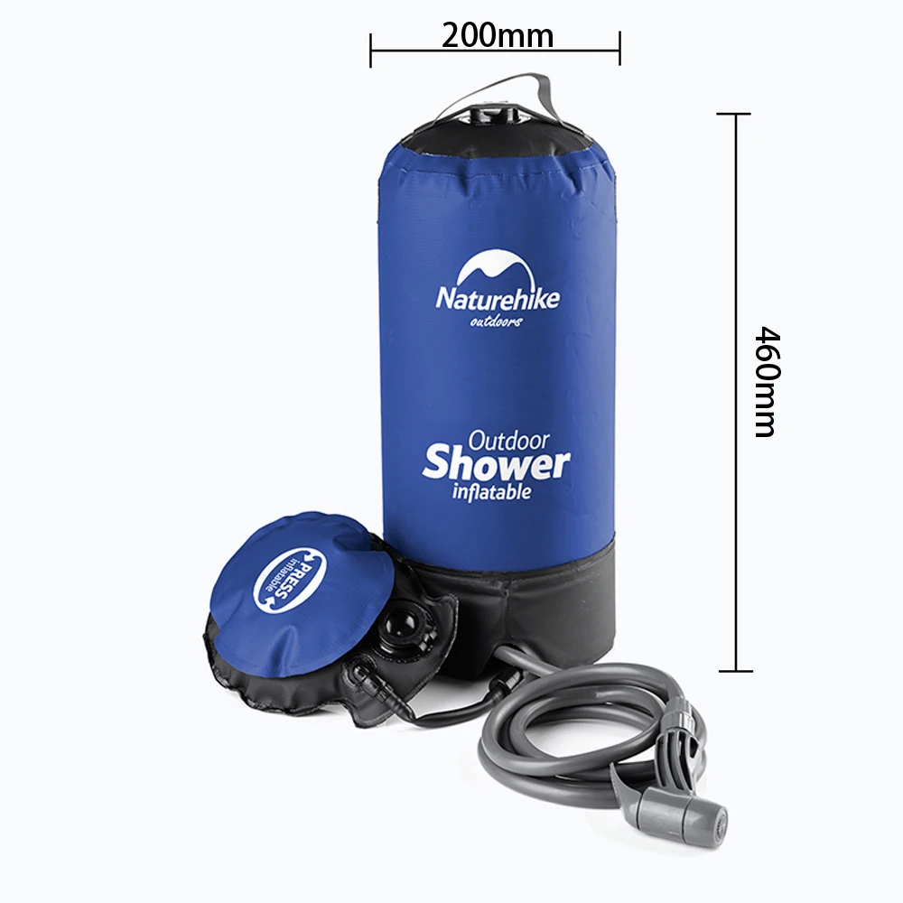 Naturehike 11L ПВХ открытый надувной душ давление душ воды мешок портативный лагерь душ Легкий Путешествия ПВХ хранения воды