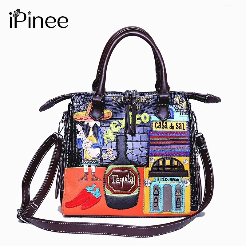IPinee 2018 Аллигатор узор женские сумки через плечо bolsos Женские сумки-мессенджеры