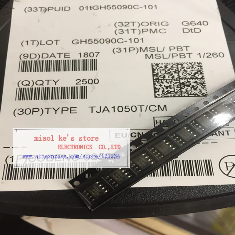 

[10 шт.] 100% Новый оригинальный; TJA1050T A1050 - IC трансивер HALF 1/1 8SOP