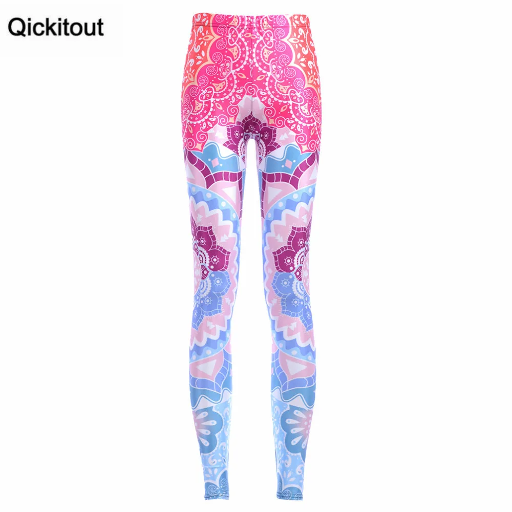 Женские леггинсы Qickitout в ретро стиле с цифровой печатью размер S 4XL|leggings color|fashion