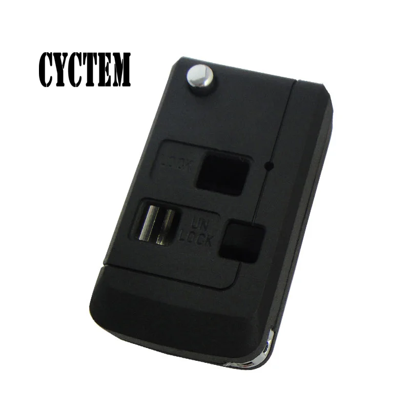 CYCTEM Toy43 Uncut Blade Car Key Cover 3 Buttons Folding Modified Remote Shell Blank Fob Case Fit For Toyota Camry | Автомобили и