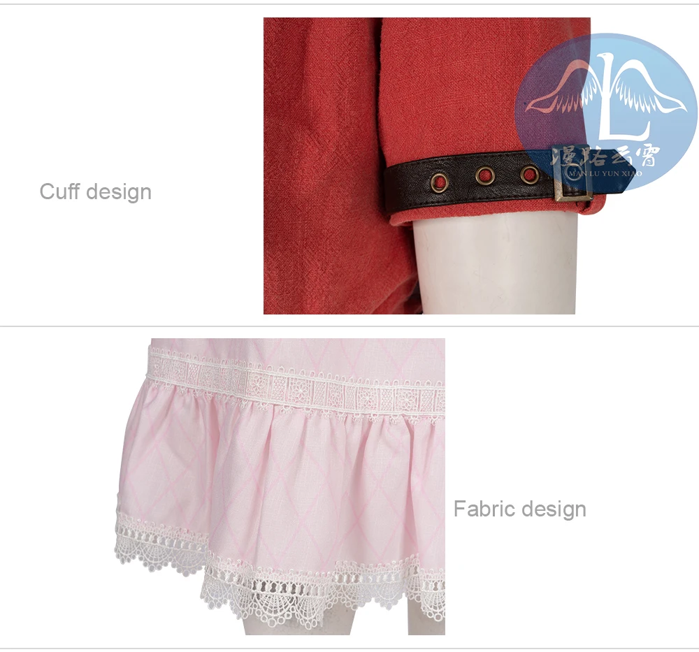 Игровой костюм последняя фантазия VII Aerith Косплей Гейнсборо костюм наряд на заказ вечерние Хэллоуин Женская Девушка