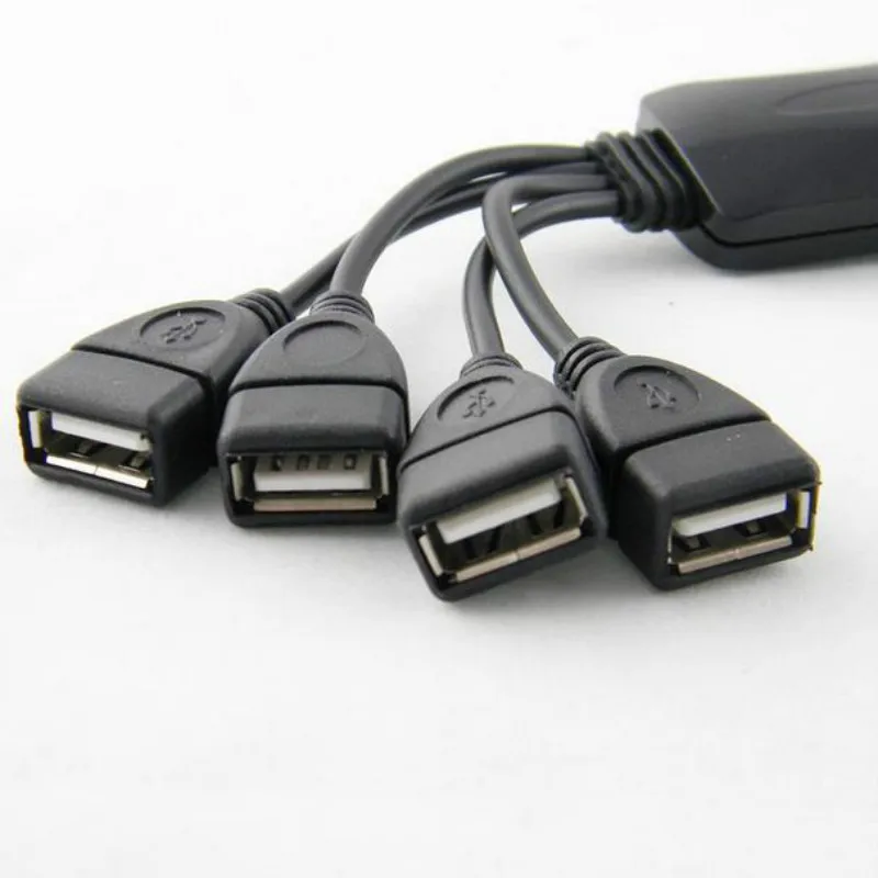 Черный высокоскоростной 4 порта USB 2 0 480 Мбит/с мини концентратор для ноутбука