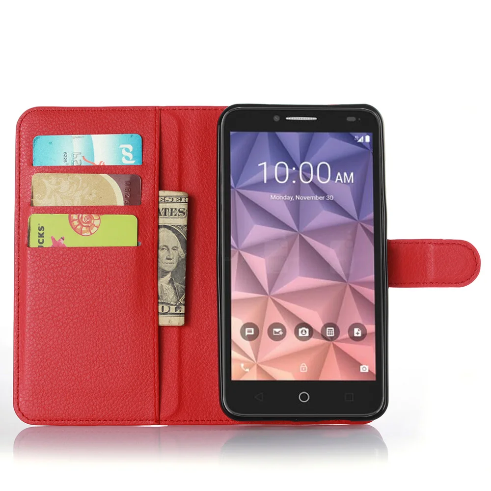 Cyboris For Alcatel One Touch Fierce XL OT 5054 5054D case Flip Lichee Holster PU Leather with card slot holders stand function | Мобильные