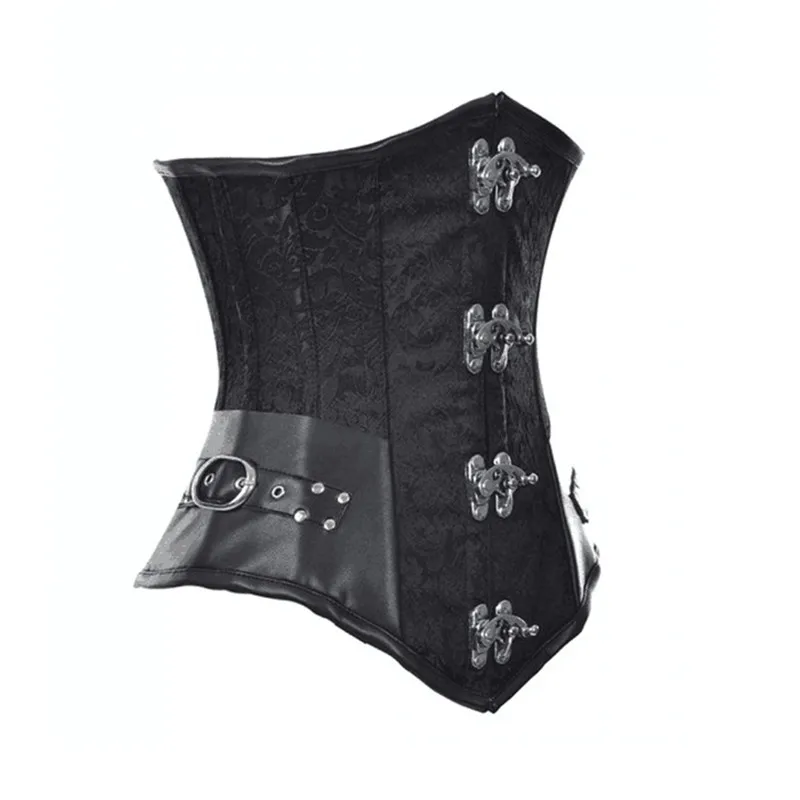 Для женщин ретро парчовый Готический Сталь костей Бюстье корсет в стиле стимпанк