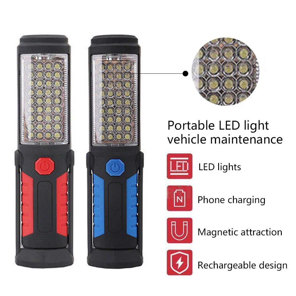 Лидер продаж перезаряжаемый COB + 5LED ручной фонарик магнитный гибкая