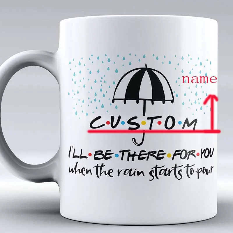 

Custom Name, I'll Be There For You, Friends TV Show Mug, , Friends TV Show, Coffee Mug, Funny Mug