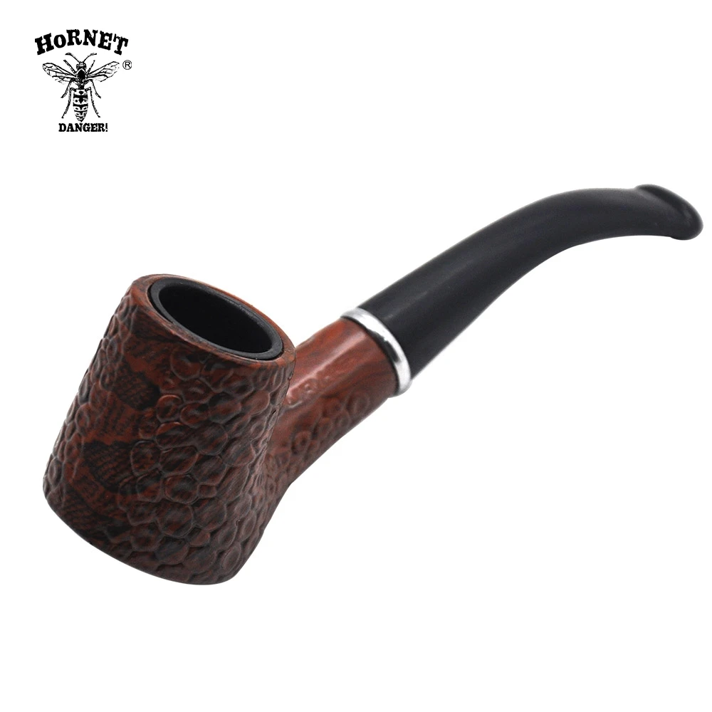 HORNET Классический Прочный ручной работы смолы табачная трубка металлическая чаша