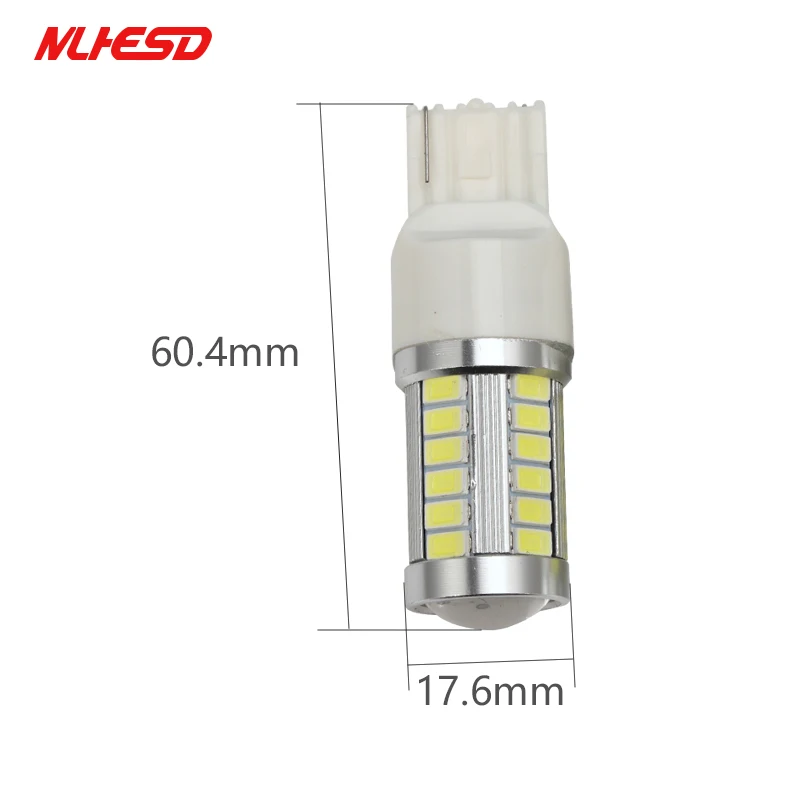 10x T20 W21W 7443 7440 33 SMD 33SMD LED 5630 резервная Янтарный оранжевый желтый туман светильник
