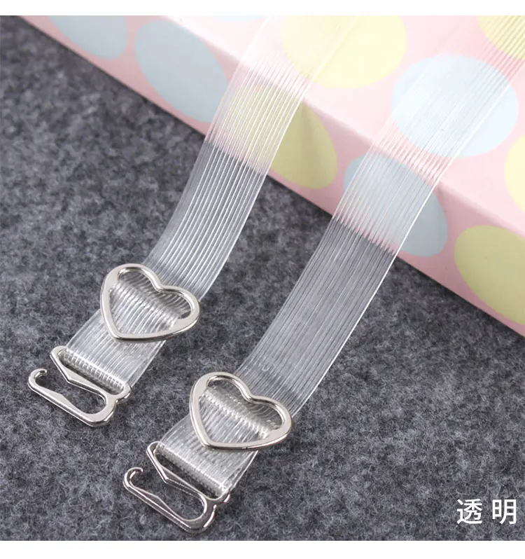 Невидимый прозрачный бюстгальтер с полосками расширенные плечи многоцветные