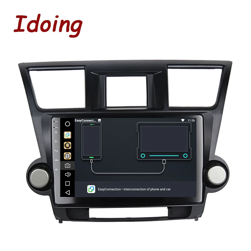 Idoing 2Din10. 2 "4 ГБ + 32 8 ядерный Автомобильный gps плеер для Toyota Highlander Android8.0/7 1 рулевое