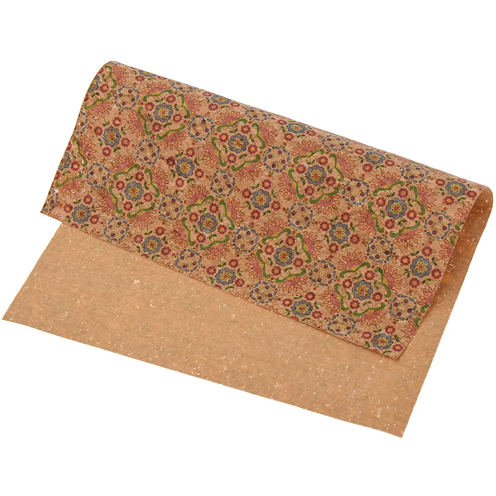 Retro Patchwork A4 Printed Soft Cork Fabric For DIY Garment Bag Needlework Handmade Craft DIY Supplies
