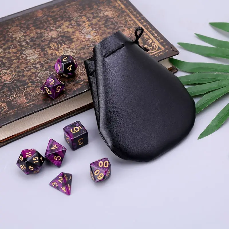 Классическая сумка Leathe Dice Bagr на шнурке Скорпион карман для хранения монет