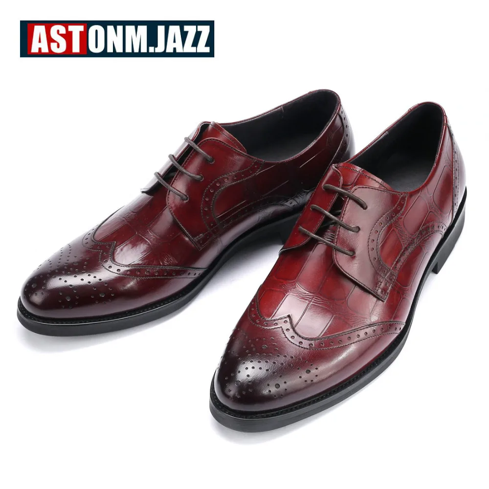 Мужские свадебные модельные туфли повседневные туфли-оксфорды из натуральной