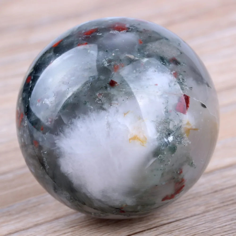 Натуральный Африканский кровяной Камень 50 мм полированный шар Riki Healing Crystal Fengshui