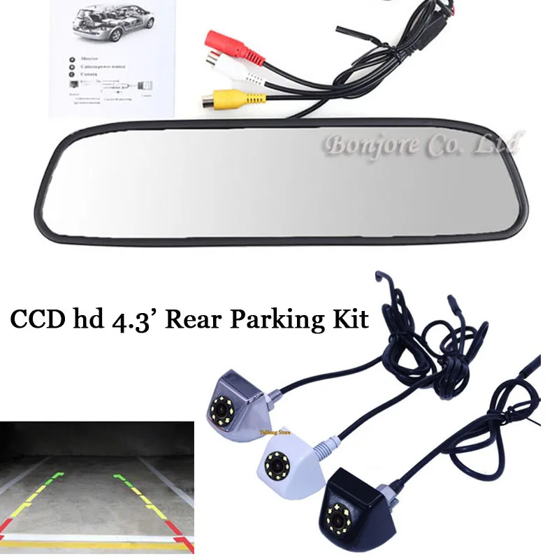Автомобильный монитор 4 3 дюйма дисплей + Автомобильная камера заднего вида