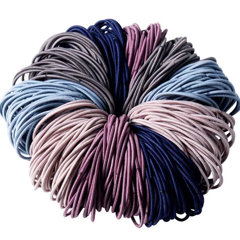 100 шт./лот Красочный милый держатель для волос девочек конский хвост Аксессуары