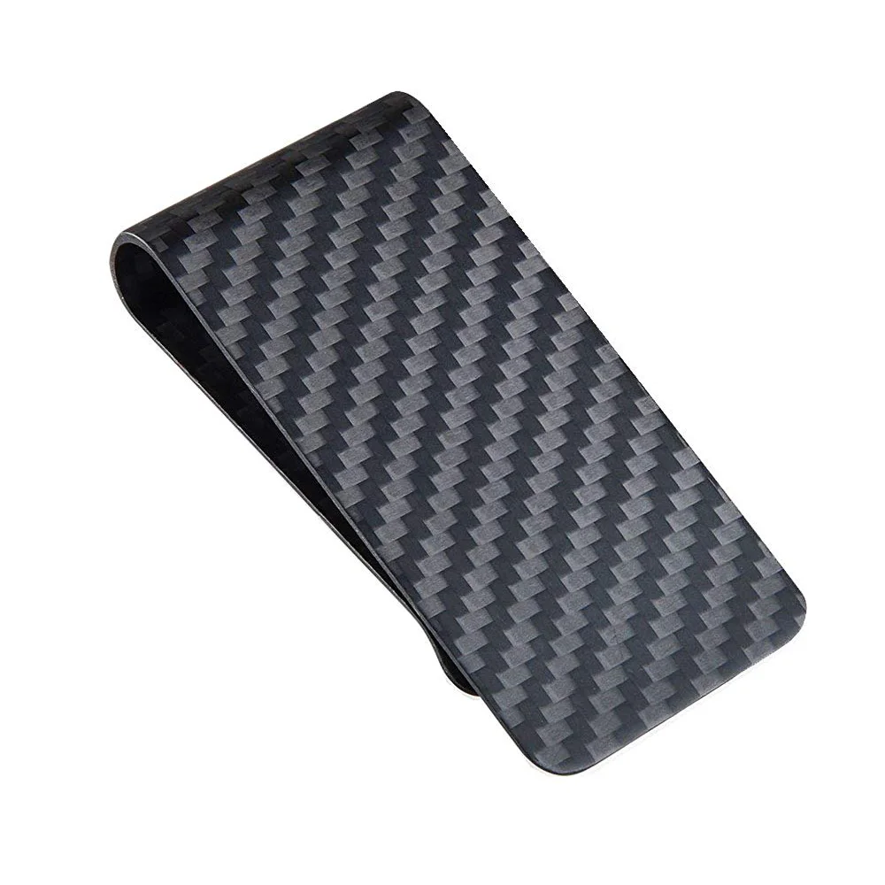 Минималистичный кошелек из натурального углеродного волокна зажим для денег